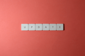 scrabble tiles that spell update